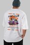 Araba Club Series 2 Back Printed White Oversize T-Shirt 100% Cotton Men's Women's - 6
