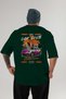 Araba Club Series 40 Back Printed Green Oversize T-Shirt 100% Cotton Men Women - 2