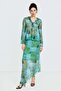 Patterned Tulle Top with Tie Detail - 3
