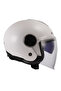 CLASSY MATT SOLID WHITE YARIM MOTOSİKLET KASKI ECE 22.06 ve DOT - 5