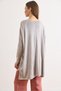 Women's Gray Double Pocket Oversize Slit Long Knitwear Tunic Tnk-19000106 - 6