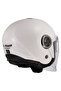 CLASSY MATT SOLID WHITE YARIM MOTOSİKLET KASKI ECE 22.06 ve DOT - 3