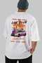 Araba Club Series 32 Back Printed White Oversize T-Shirt 100% Cotton Men Women - 6