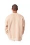 Street Culture Themed Men's Beige Oversize Sweatshirt - 5