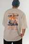 Araba Club Series 12 Back Printed Beige Oversize T-Shirt 100% Cotton Men Women - 6