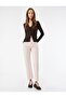 Cut Leg Basic Denim Trousers