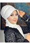 قبعة ربيعية بثلاثة صفوف من الأحجار البيضاء المربعة - 2