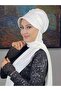قبعة ربيعية مزينة بحجر مربع أبيض - 3
