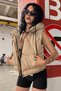 Women's Hooded Cropped Puffer Vest – Water-Repellent Zip and Snap Detail Casual Sports Vest - 2