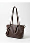 Valentina Brown Wallet Charm Detailed Women's Shoulder Bag - 2