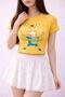 Yellow Adventure Time Y2K Short Sleeve Crop