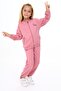 Girl's 2-Piece Set Printed College Collar Zippered Sweatshirt & Sweatpants with Elastic Waistband - 2