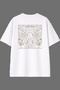 Antique Drawings Design Back Printed White Oversize t Shirt