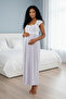 Lace Detailed Summer 100% Cotton Maternity Nightgown