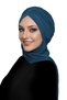 Cross W Scarf Petrol Ready-To-Wear Turban Hijab Bonnet Suitable for Medical Use - 4