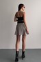 Women's Pleated Mini Skirt with Double Belt Shorts - High Waist, No Visible Underwear, Casual Stylish Combination Skirt - 7