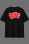 Positive Energy Design Back Printed Black Oversize T-Shirt