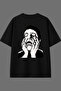 Bıkmış Tasarım Black Oversize T-Shirt with Back Print