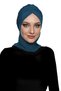 Cross W Scarf Petrol Ready-To-Wear Turban Hijab Bonnet Suitable for Medical Use - 5