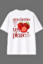 Yes Please Design White Oversize T-Shirt with Back Print