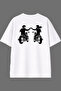 Motorcycle Lover 1 Design White Oversize T-Shirt with Back Print