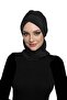 وشاح Kardelen مبطن باللون الأسود وحجاب حجاب جاهز وغطاء محرك خارجي - 4