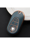 Mercedes-Benz Compatible C, E, S Class, C200, C300, W206, W223, S400, S450, S480, S500, Gold Edge Tpu Key Case Cover (Blue)