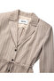 Striped Jacquard Belted Blazer - 4
