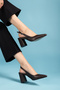 Bitter Brown Heeled Women's Classic Shoes - 6