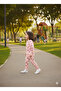 Girl's Cotton Long Sleeve Casual Two-Piece Set (Pajama Set) - 2