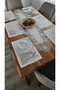 French Lace Linen Textured American Set -8 People, 9 Pieces