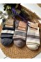 Roff Women's Bamboo Patterned Socks Set of 3, Size 36-40, Soft Textured Daily Socks - 3