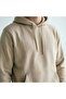 Unisex Comfortable Cut Cotton Soft Textured Basic Patterned Hooded Sweatshirt with Fleece Inside - 3