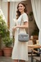 Women's Quilted Crossbody Bag Waterproof Buzzy Fabric Zippered 3 Compartment Shoulder Bag - 2