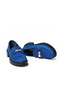Women's Blue Suede Stone Buckle Loafer Shoes - 5