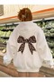 Leopard Ribbon Printed Hooded 100% Cotton Kids Sweatshirt