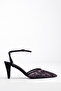 Thin Heeled Mesh and Stone Embroidered Ankle Strap Women's Stiletto Shoes – Elegant Touches - 3