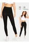 2 Pcs Women's Black Leggings High Waist Gathering Sports Stylish - 3