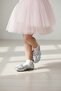 Girls' Silver Color Silvery Butterfly Bow Stylish Orthopedic Ballet Flats - 4