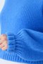 Blue Hair Braided Bearded Crop Knitwear Women's Sweater - 2