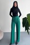 Women's Palazzo Trousers Oversize Original Cut - High Waist Wide Leg Office and Casual Chic - 3