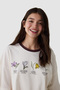 Steppe Tulip Floral Printed Cotton Crew Neck Short Sleeve Pajama Set with Shorts - 3