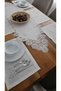 Linen Textured Luxury French Lace American Set -6 Person, 7 Pieces - 3