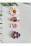 Baby Hair Clip for Thin Hair Handmade Baby Antiallergic 100% Cotton 4-Piece Hairless Baby Hair Clip (0-3 Years) - 2