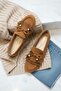 Tiamo Tan Suede Beaded Detailed Ballerina Shoes - 3