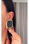 Brand Model Large Square Black Color Pininterest Earrings