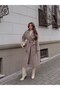 Striped Belted Cashmere Coat
