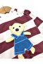 Baby Boy Teddy Bear Accessories Striped Bottom Snap Fasteners 3-6-9-12 Months Baby Romper 100% Cotton - 5