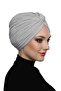Cotton Band Lined Cloud Gray Ready-To-Wear Turban Hijab Pool Cap Suitable for Medical Use - 3