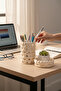 Heart Design Makeup Organizer Set of Two |   Brush Box and Pen Holder - 5